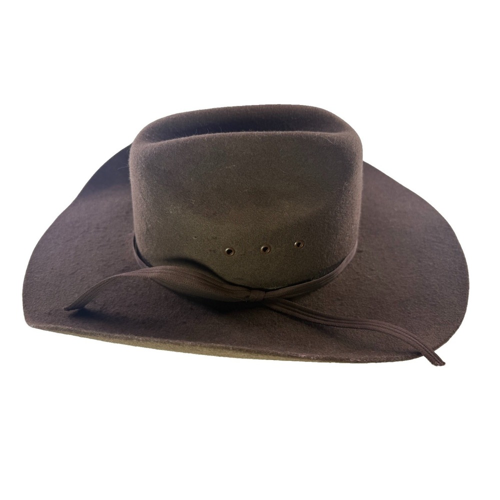 Twister Hats By M&F Brown Wool Felt Cowboy Hat Youth XL OSFM Fits Size 7